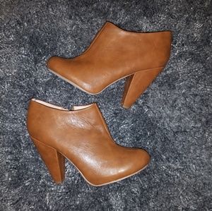 Aldo Call It Spring Cognac/Brown Ankle Booties